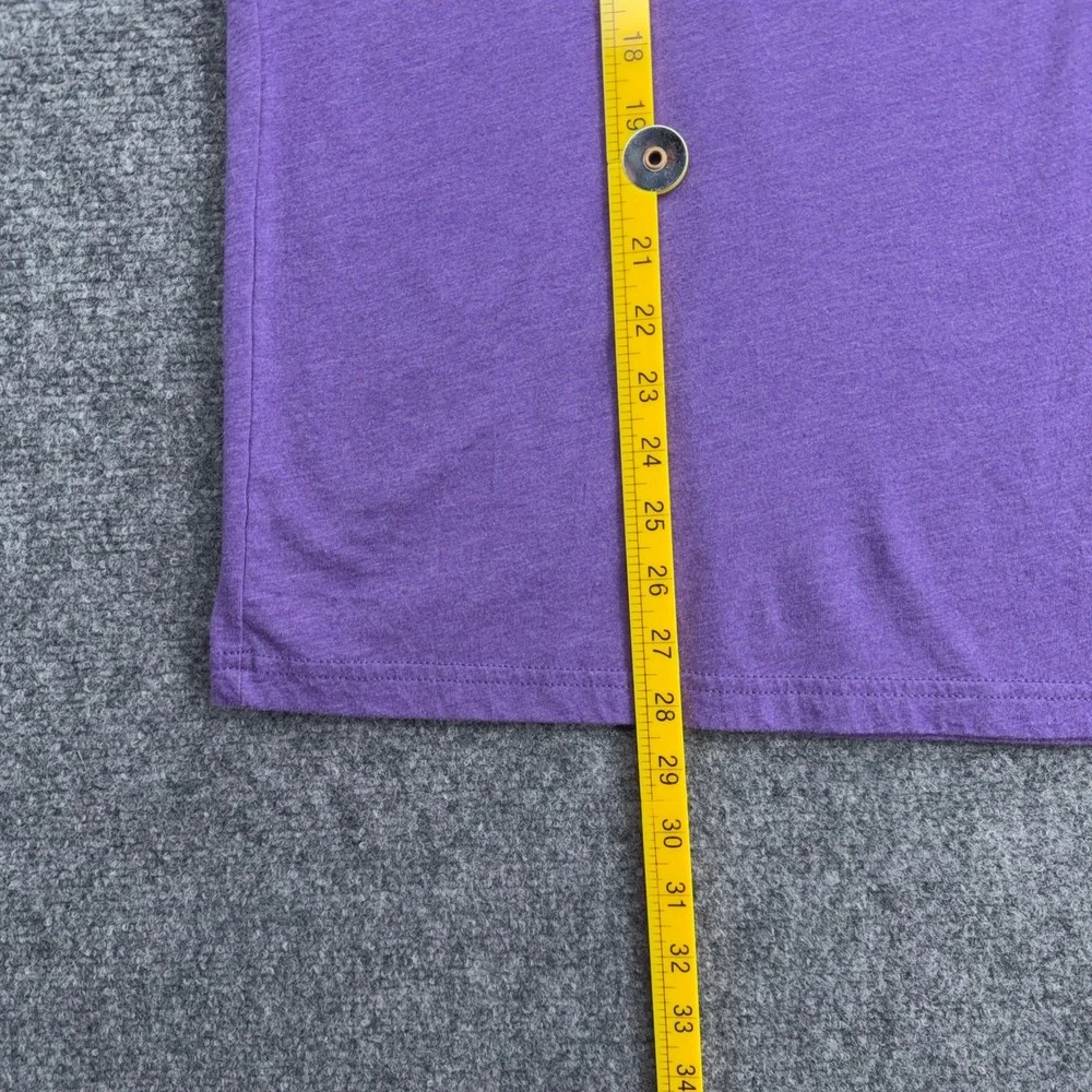 BreakingT Fear the Frog TCU Women Medium Cotton Blend Purple Graphic T-Shirt - Picture 5 of 6